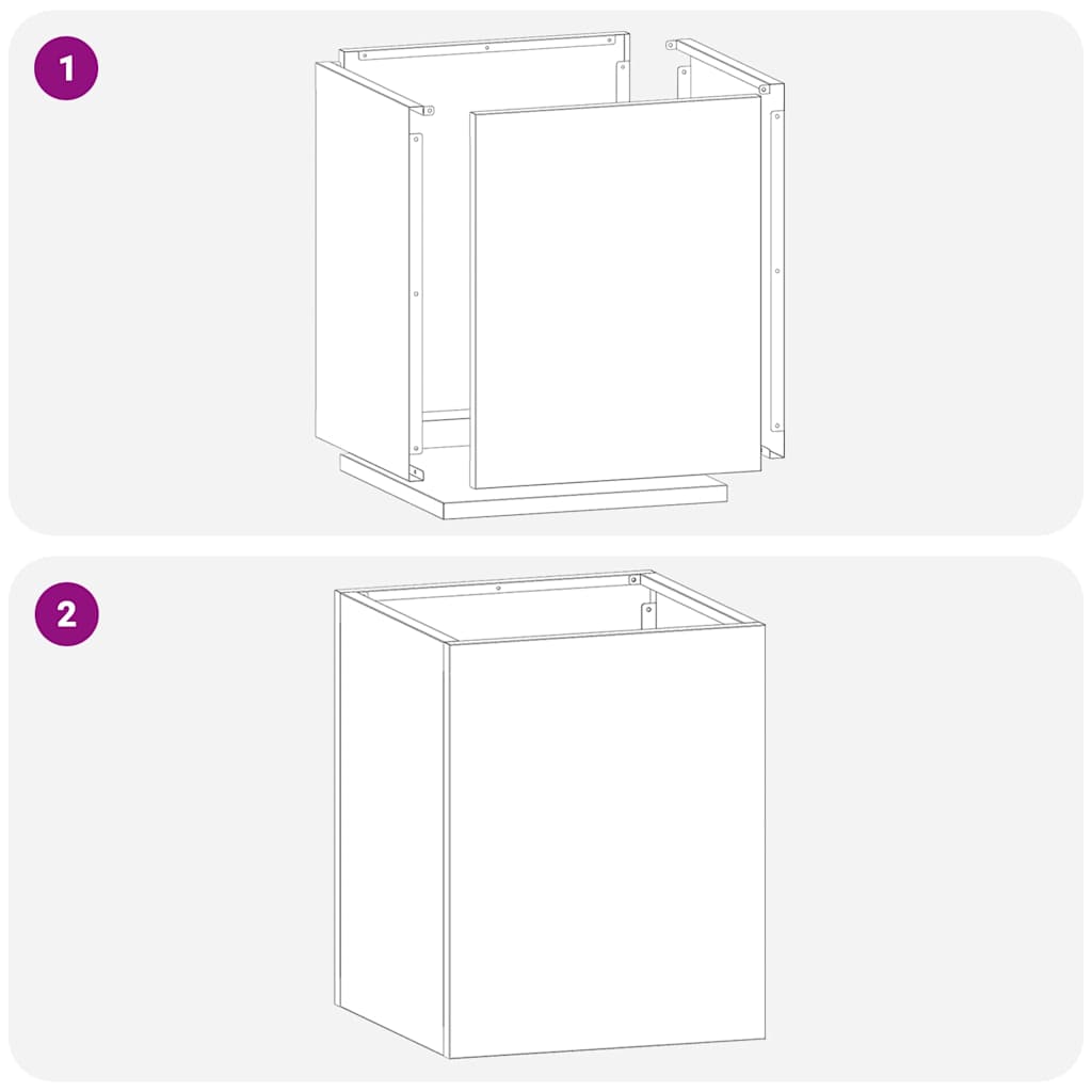 vidaXL Γλάστρα Κήπου Λαδί 32 x 32 x 40 εκ. Κρύα έλαση από χάλυβα