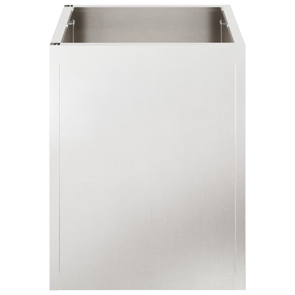 vidaXL Γλάστρα Κήπου Ασημί Ανοξείδωτο ατσάλι