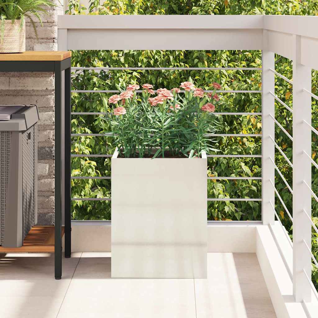 vidaXL Γλάστρα Κήπου Ασημί Γαλβανισμένος χάλυβας