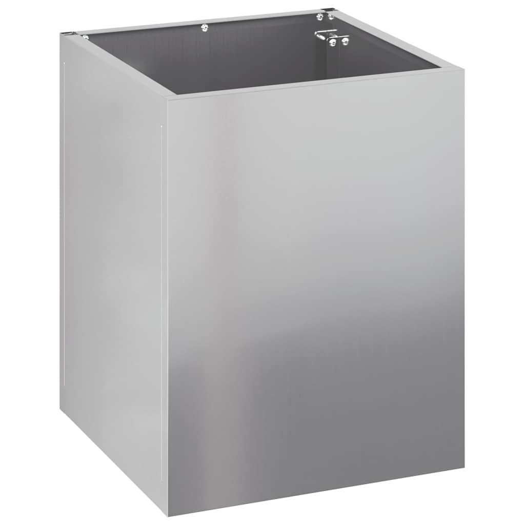 vidaXL Γλάστρα Κήπου Ασημί Γαλβανισμένος χάλυβας