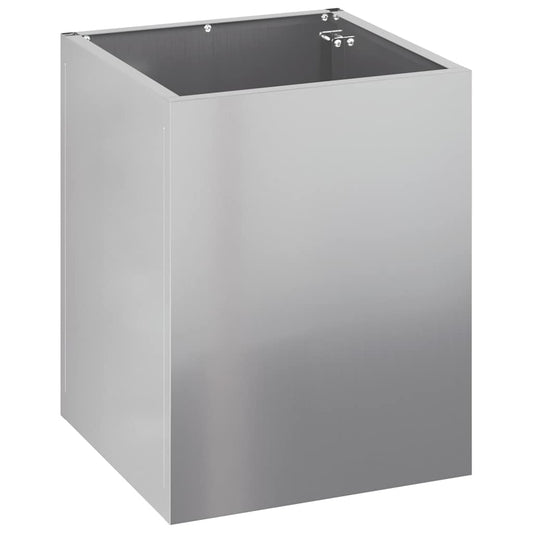 vidaXL Γλάστρα Κήπου Ασημί Γαλβανισμένος χάλυβας