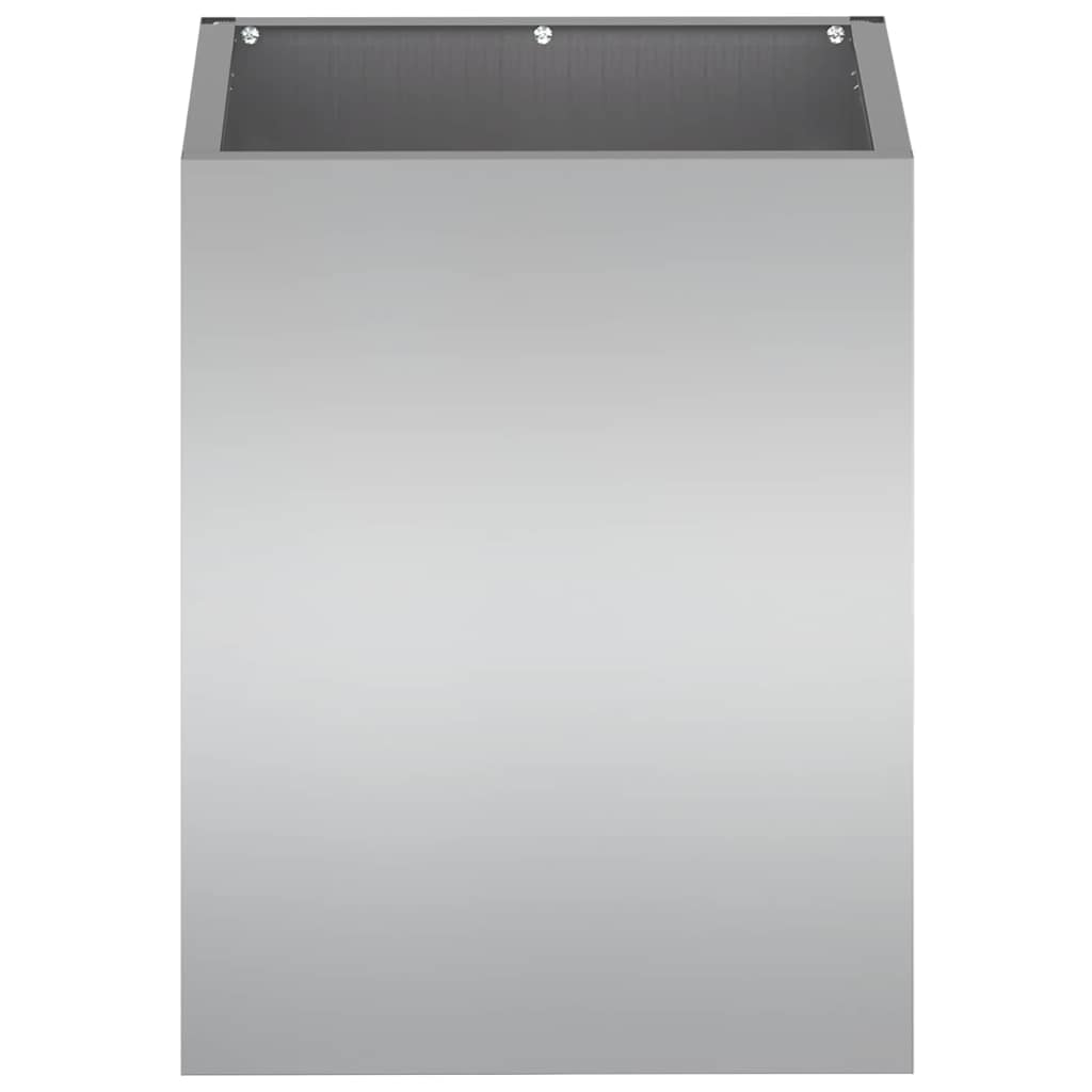 vidaXL Γλάστρα Κήπου Ασημί Γαλβανισμένος χάλυβας