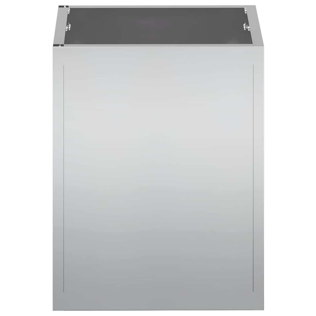 vidaXL Γλάστρα Κήπου Ασημί Γαλβανισμένος χάλυβας