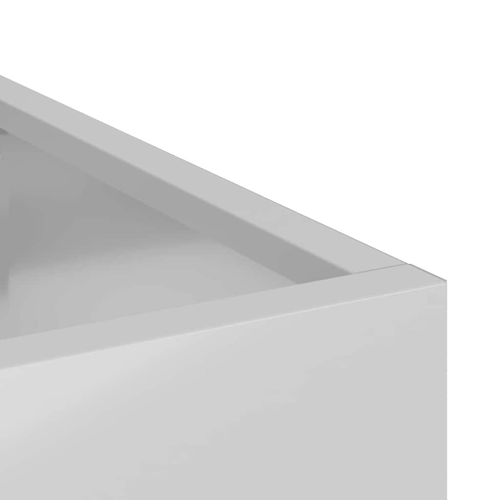 vidaXL Γλάστρα Κήπου Ασημί 50 x 32 x 40 εκ. Γαλβανισμένος χάλυβας