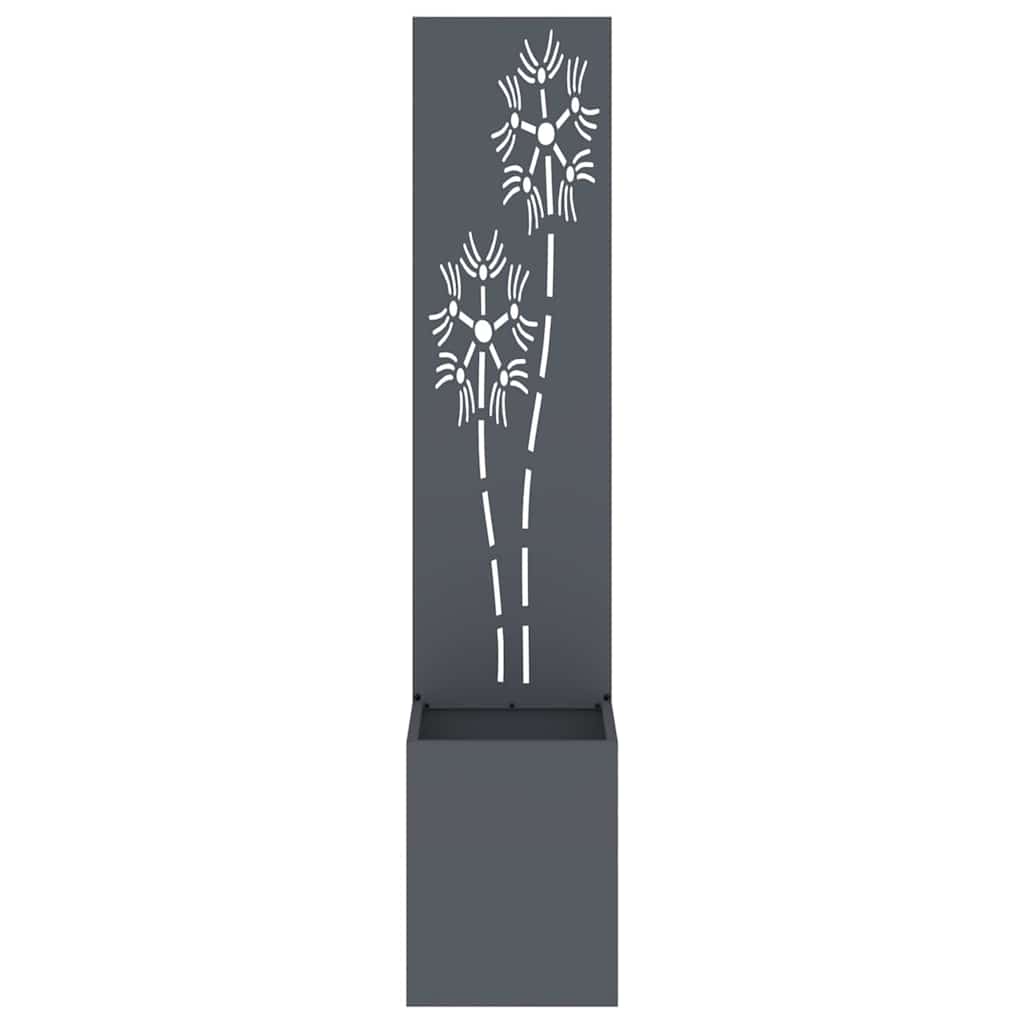 vidaXL Οθόνη Ιδιωτικότητας Κήπου Floral Ανθρακί 32 x 140 εκ.