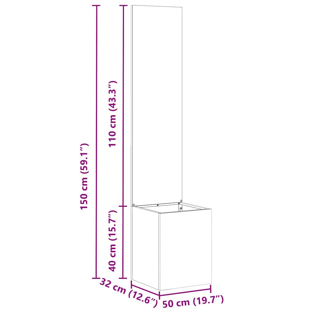 vidaXL Οθόνη Ιδιωτικότητας Κήπου Ανθρακί 32 x 140 εκ.