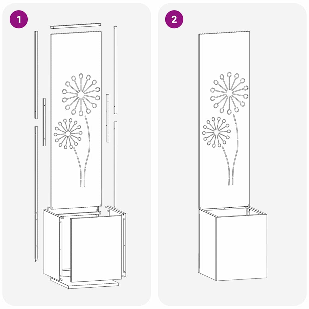 vidaXL Οθόνη Ιδιωτικότητας Κήπου Σκ rusty 32 x 140 εκ.