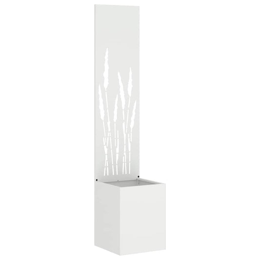 vidaXL Οθόνη Ιδιωτικότητας Κήπου Μαιανδρικό σχέδιο Λευκό 32 x 140 εκ.