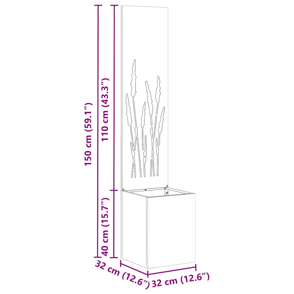 vidaXL Οθόνη Ιδιωτικότητας Κήπου Ανθρακί 32 x 140 εκ.