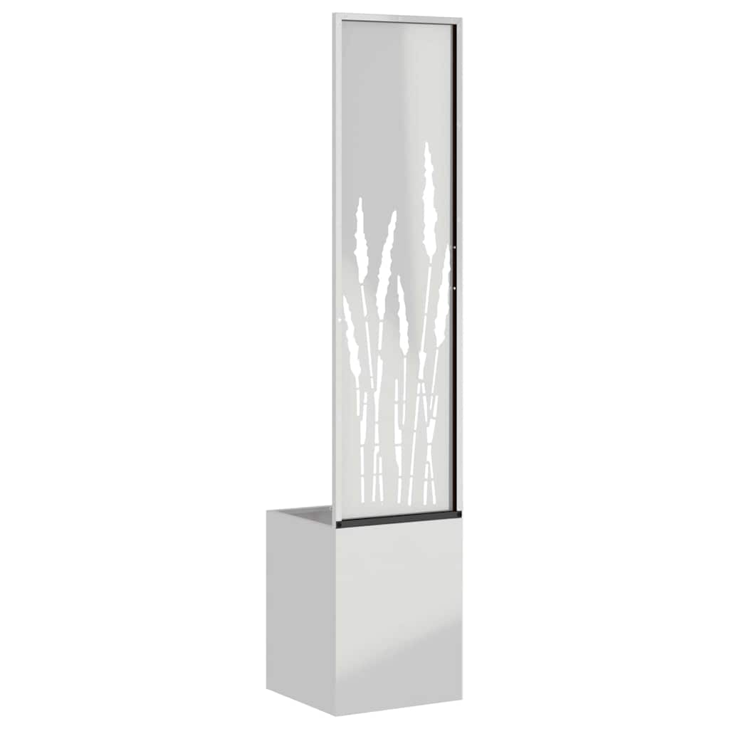 vidaXL Οθόνη Ιδιωτικότητας Κήπου Μαιανδρικό σχέδιο Ασημί 32 x 140 εκ.