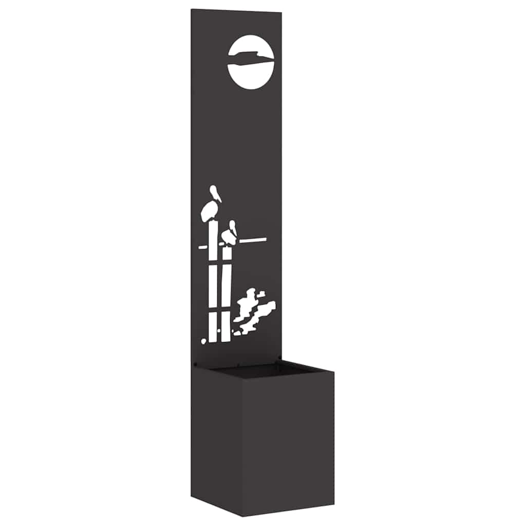 vidaXL Οθόνη Ιδιωτικότητας Κήπου Μαιανδρικό σχέδιο Μαύρο 32 x 140 εκ.