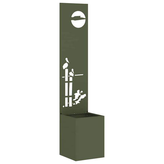 vidaXL Οθόνη Ιδιωτικότητας Κήπου Μαιανδρικό σχέδιο Λαδί 32 x 140 εκ.