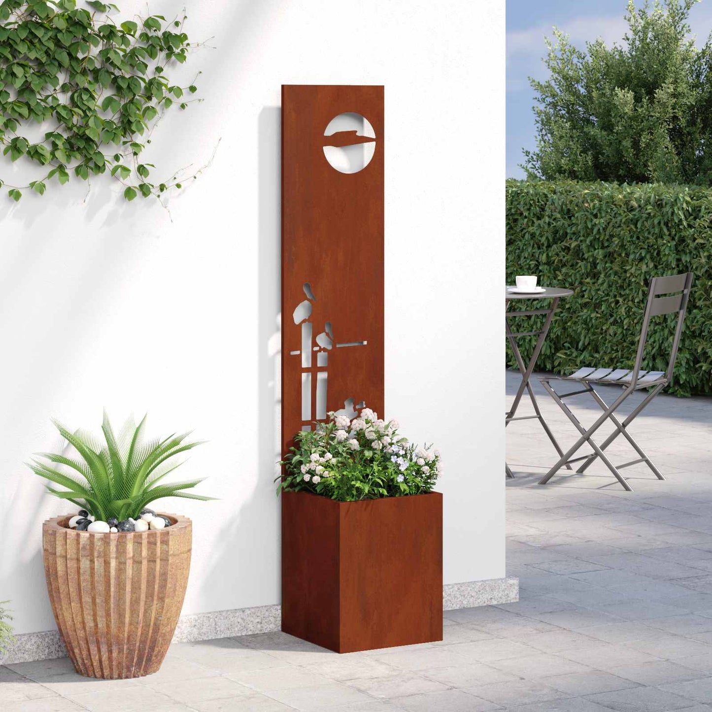 vidaXL Οθόνη Ιδιωτικότητας Κήπου Σκ rusty 32 x 140 εκ.