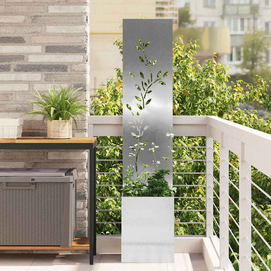 vidaXL Οθόνη Ιδιωτικότητας Κήπου Ασημί 32 x 140 εκ. Ανοξείδωτο ατσάλι