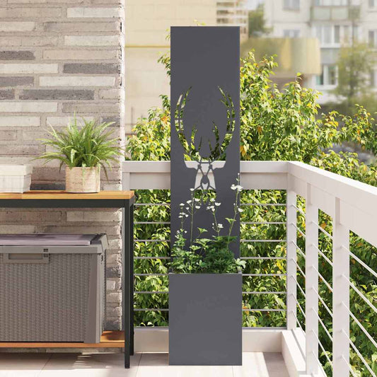 vidaXL Οθόνη Ιδιωτικότητας Κήπου Animal Print Ανθρακί 32 x 140 εκ.