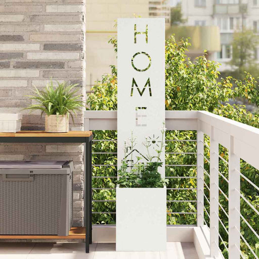 vidaXL Οθόνη Ιδιωτικότητας Κήπου Μαιανδρικό σχέδιο Λευκό 32 x 140 εκ.