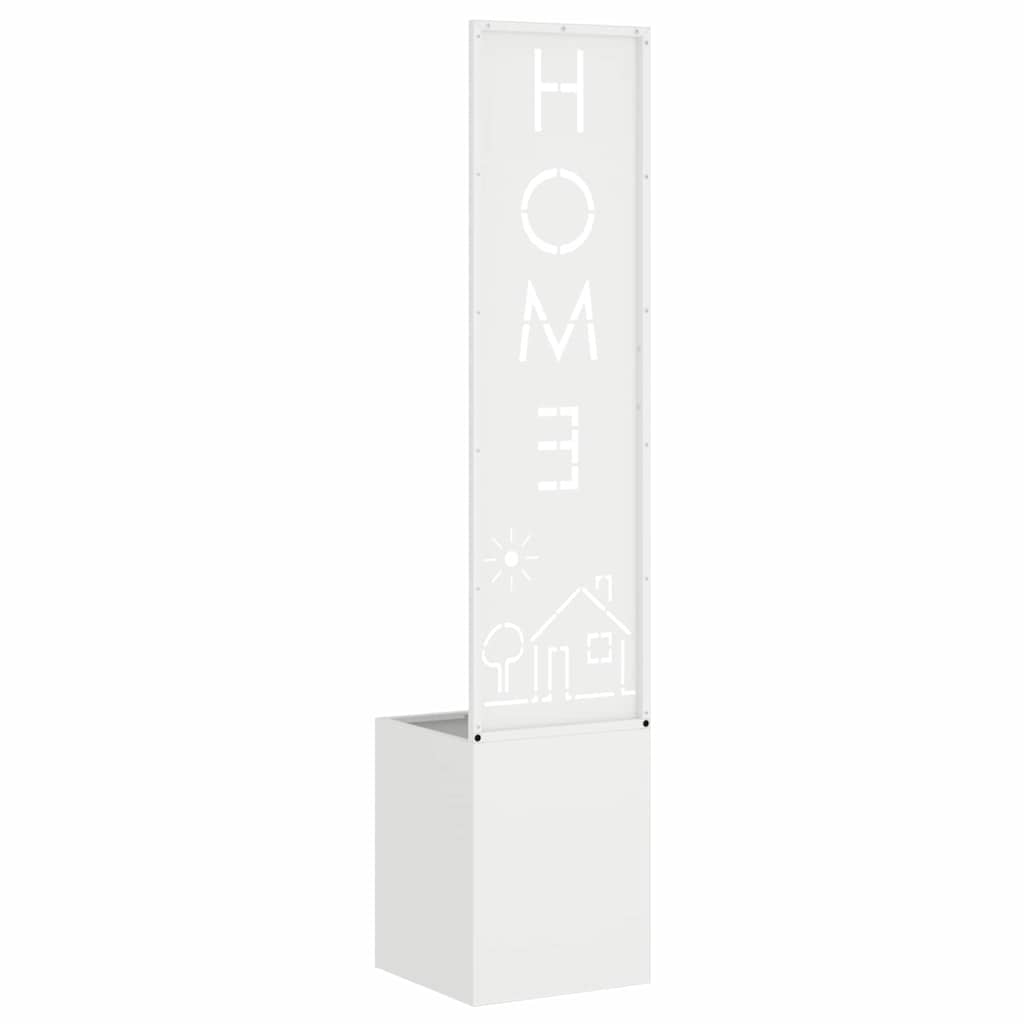 vidaXL Οθόνη Ιδιωτικότητας Κήπου Μαιανδρικό σχέδιο Λευκό 32 x 140 εκ.