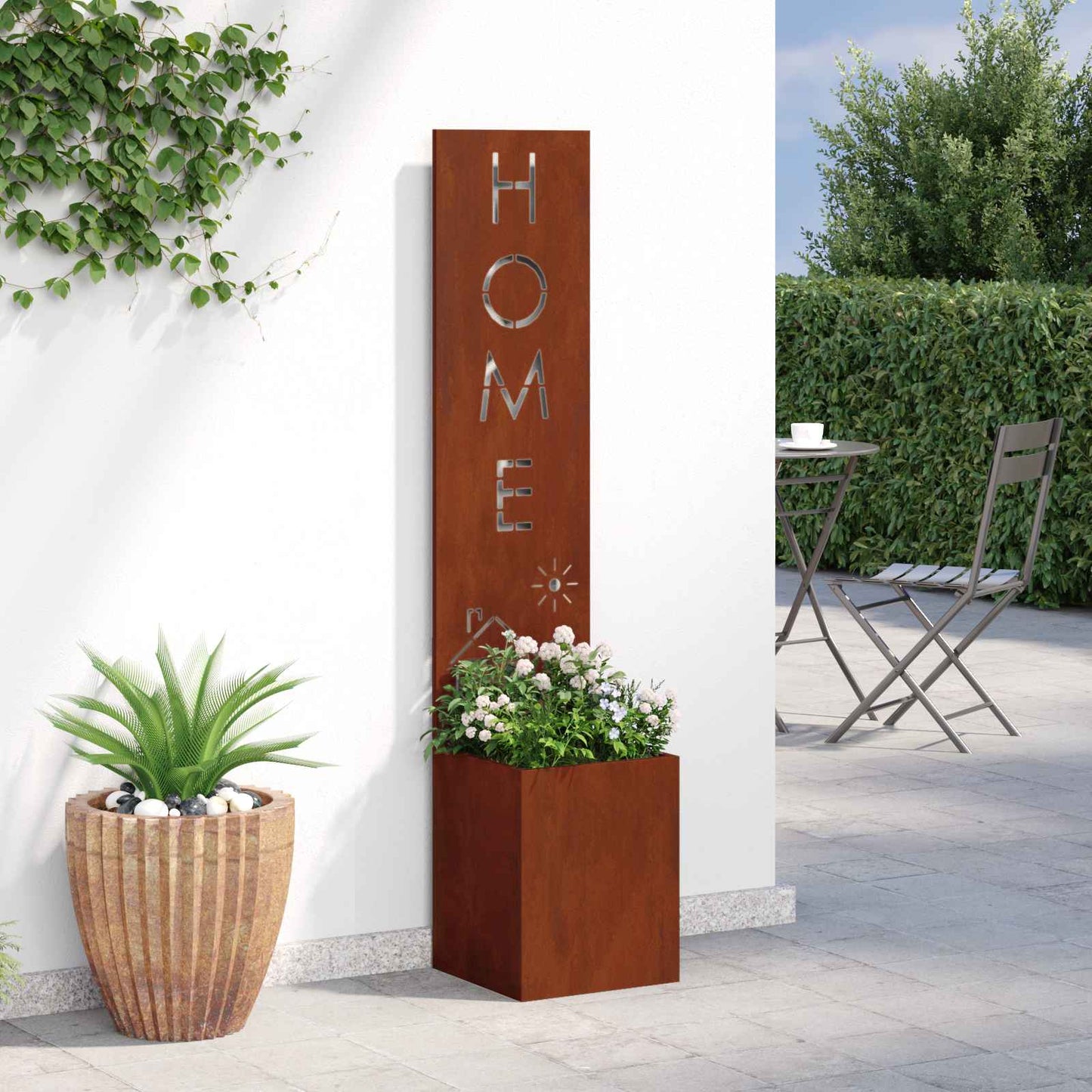 vidaXL Οθόνη Ιδιωτικότητας Κήπου Σκ rusty 32 x 140 εκ.