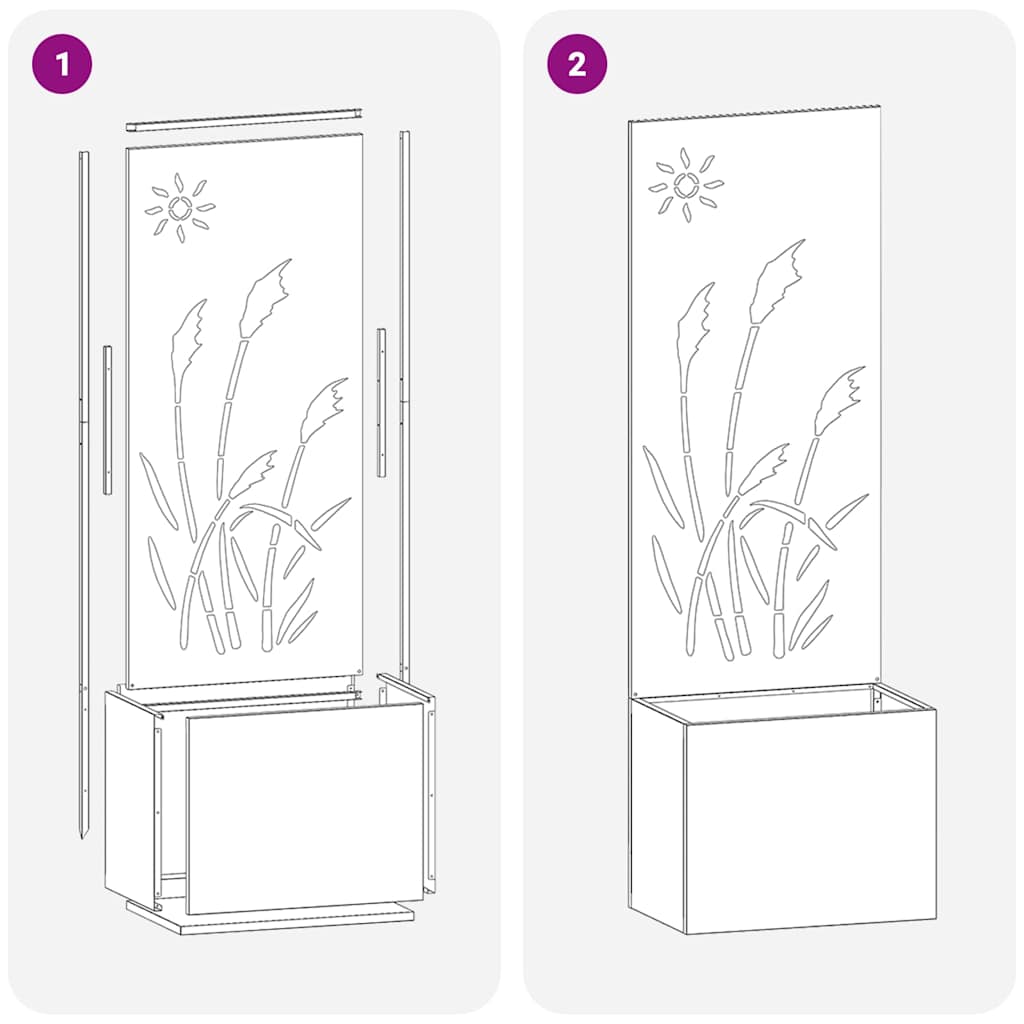 vidaXL Οθόνη Ιδιωτικότητας Κήπου Μαιανδρικό σχέδιο Ασημί 50 x 140 cm