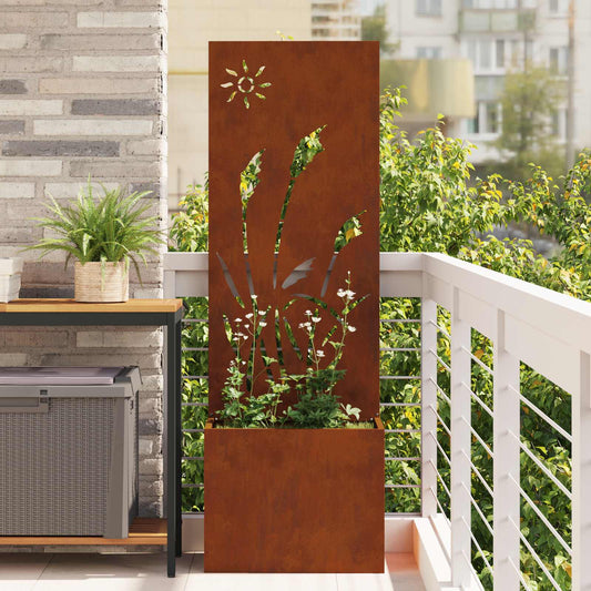 vidaXL Οθόνη Ιδιωτικότητας Κήπου Σκ rusty 50 x 32 x 150 εκ