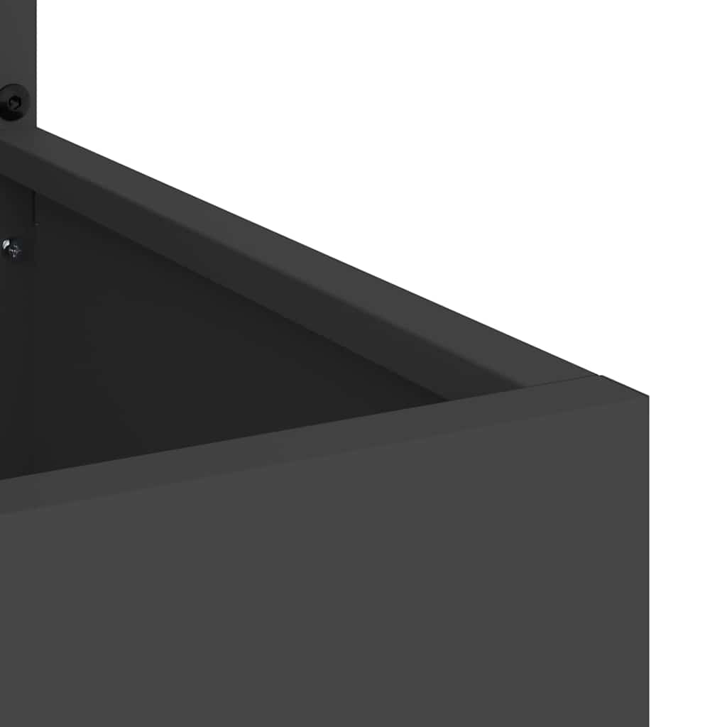 vidaXL Οθόνη Ιδιωτικότητας Κήπου Floral Μαύρο 50 x 140 cm