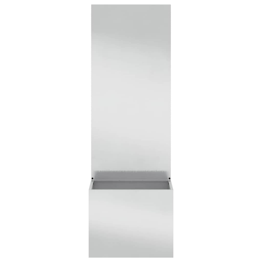vidaXL Οθόνη Ιδιωτικότητας Κήπου Ασημί 50 x 140 cm Ανοξείδωτο ατσάλι