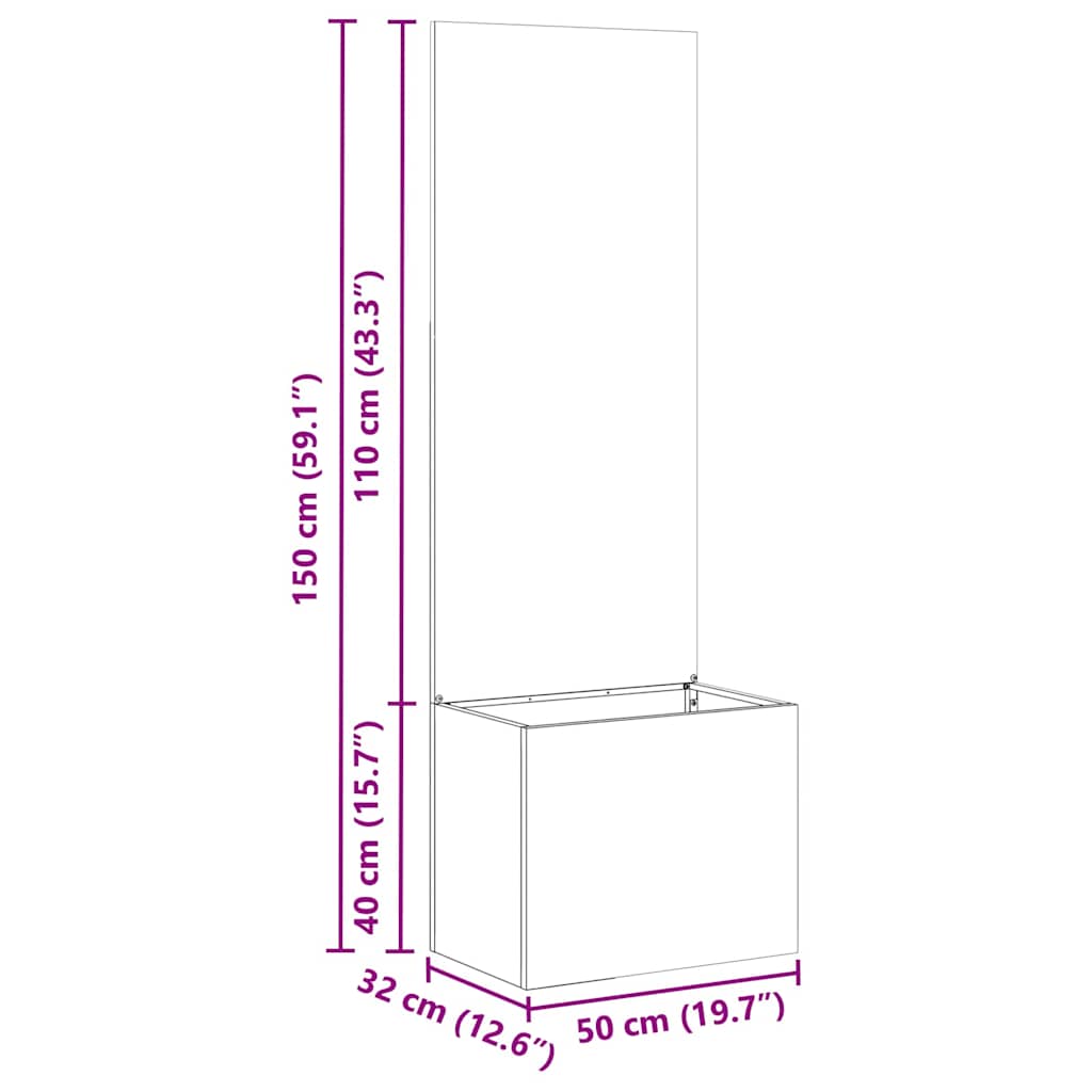 vidaXL Οθόνη Ιδιωτικότητας Κήπου Ασημί 50 x 140 cm Ανοξείδωτο ατσάλι