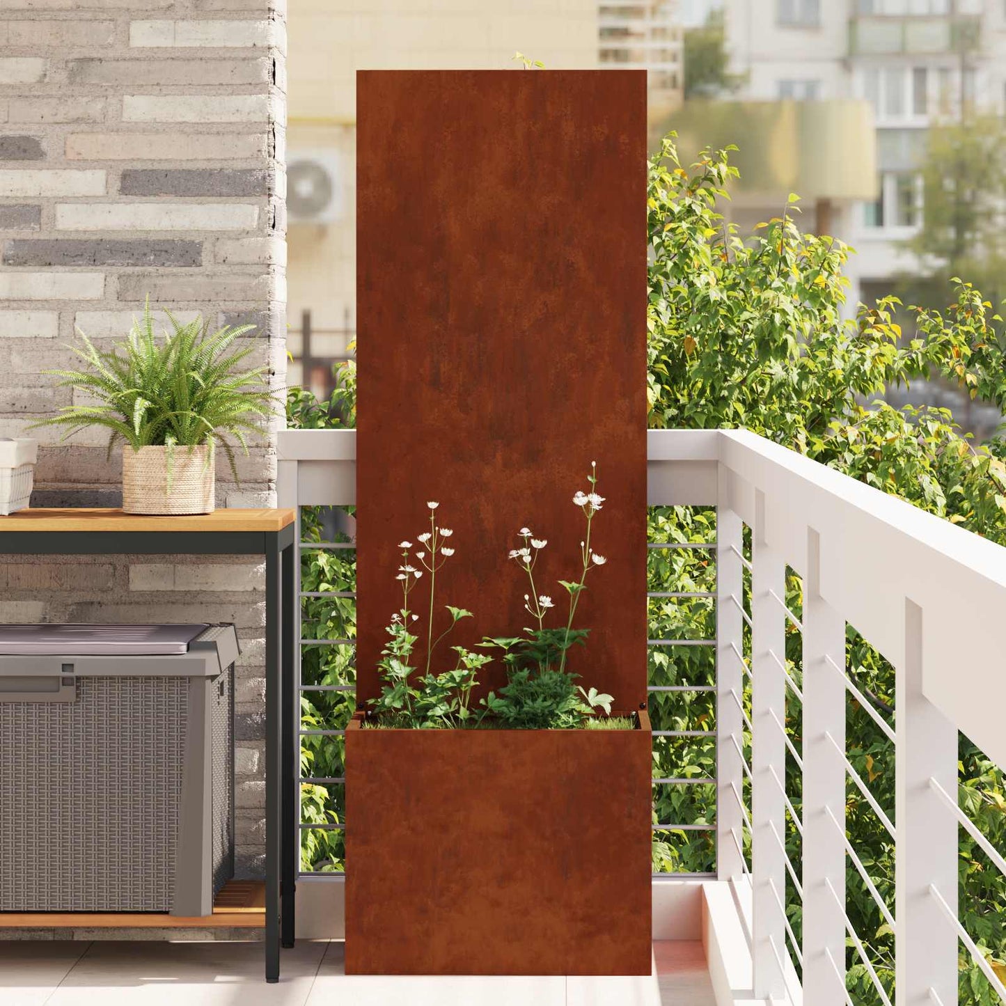 vidaXL Οθόνη Ιδιωτικότητας Κήπου Σκ rusty 50 x 140 cm