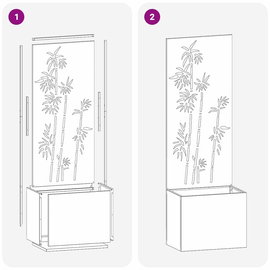 vidaXL Οθόνη Ιδιωτικότητας Κήπου Floral Ανθρακί 50 x 140 cm