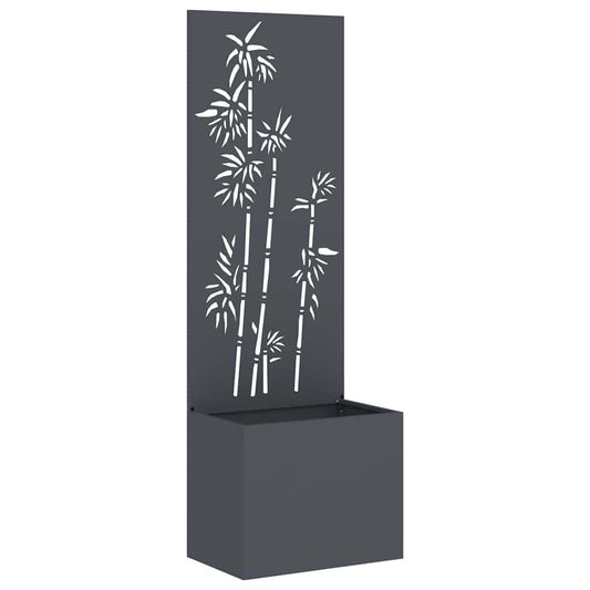 vidaXL Οθόνη Ιδιωτικότητας Κήπου Floral Ανθρακί 50 x 140 cm