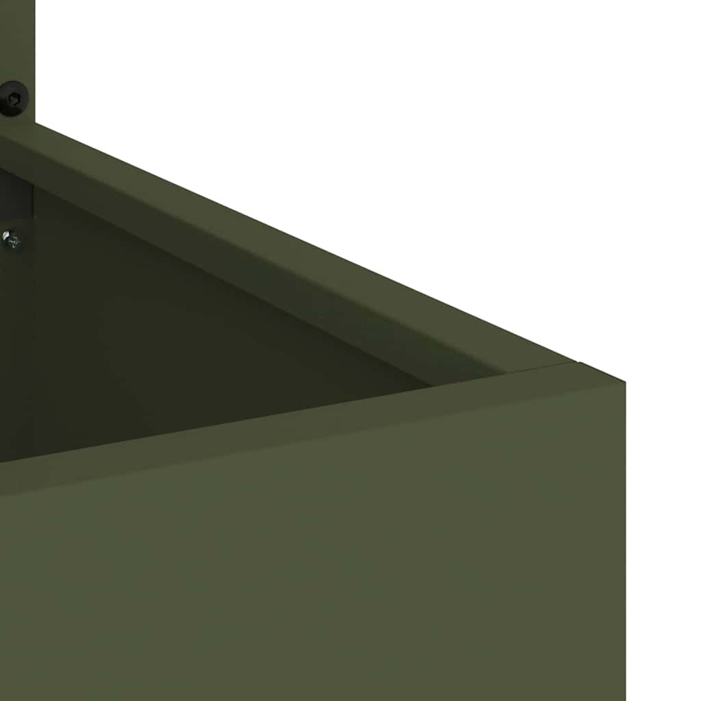 vidaXL Γλάστρα Κήπου με Διακοσμητική Πάνελ Λαδί 50 x 140 cm