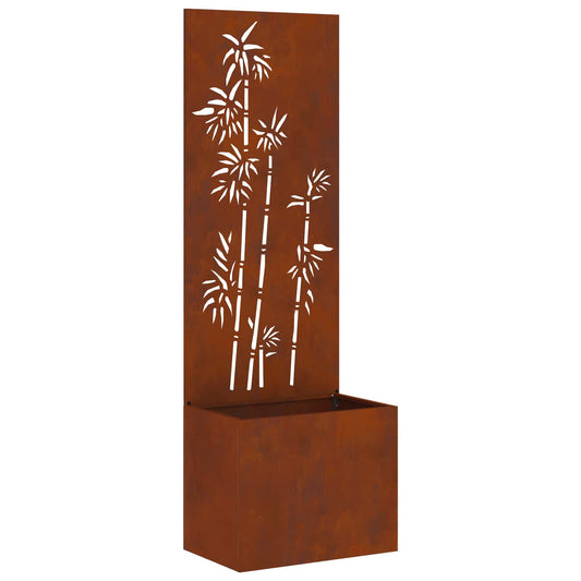 vidaXL Οθόνη Ιδιωτικότητας Κήπου Floral Σκ rusty 50 x 32 x 150 εκ
