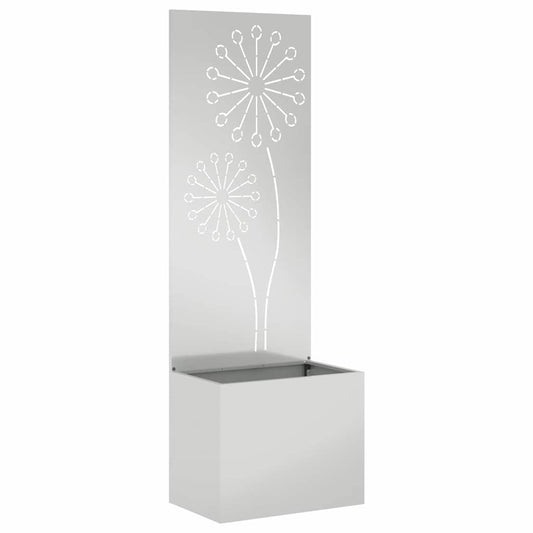 vidaXL Οθόνη Ιδιωτικότητας Κήπου Μαιανδρικό σχέδιο Ασημί 50 x 140 cm