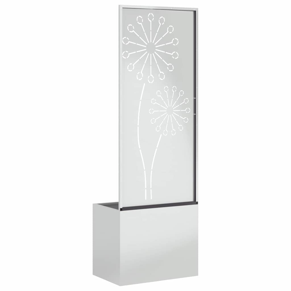 vidaXL Οθόνη Ιδιωτικότητας Κήπου Μαιανδρικό σχέδιο Ασημί 50 x 140 cm