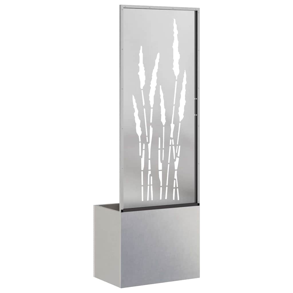 vidaXL Οθόνη Ιδιωτικότητας Κήπου Ασημί 50 x 140 cm Ανοξείδωτο ατσάλι
