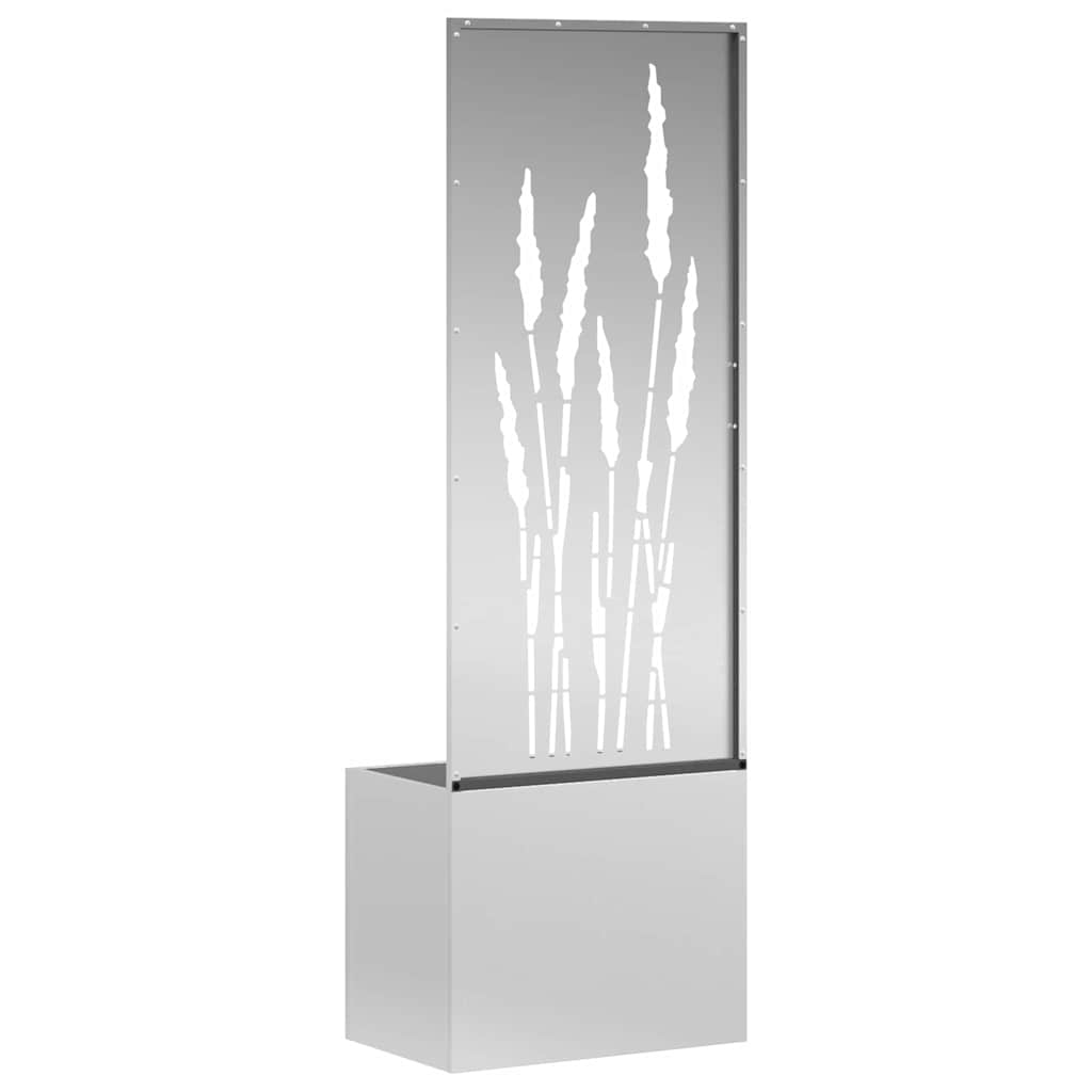 vidaXL Οθόνη Ιδιωτικότητας Κήπου Μαιανδρικό σχέδιο Ασημί 50 x 140 cm