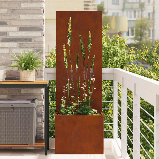 vidaXL Οθόνη Ιδιωτικότητας Κήπου Σκ rusty 50 x 32 x 150 εκ