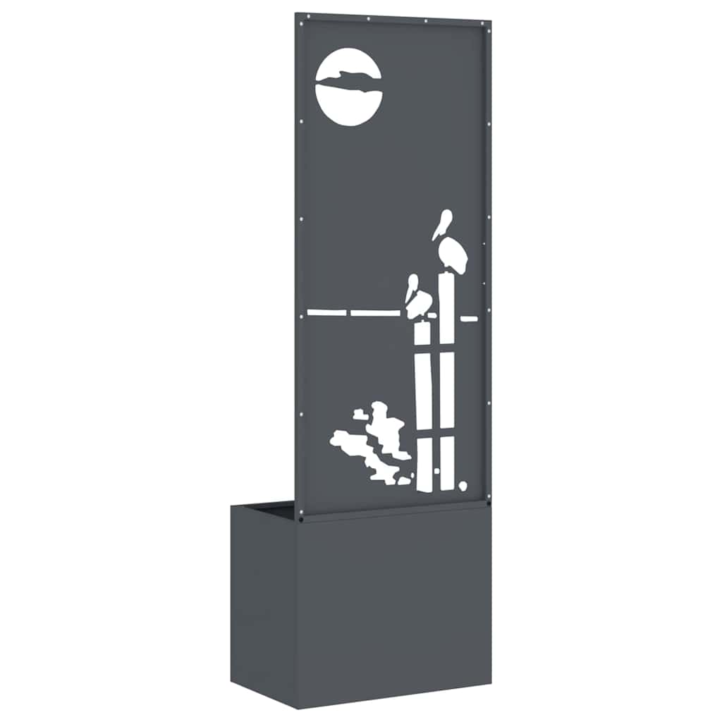 vidaXL Οθόνη Ιδιωτικότητας Κήπου Μαιανδρικό σχέδιο Ανθρακί 50 x 140 cm