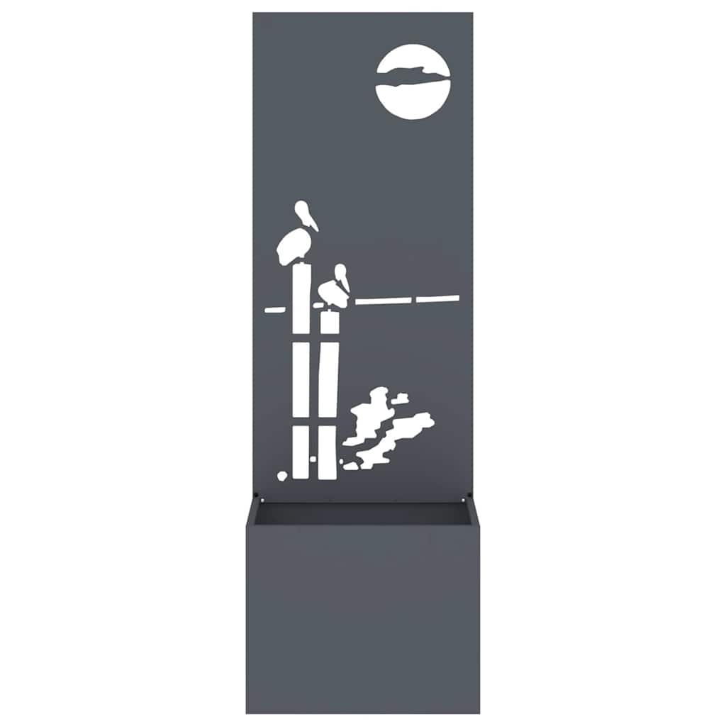 vidaXL Οθόνη Ιδιωτικότητας Κήπου Μαιανδρικό σχέδιο Ανθρακί 50 x 140 cm