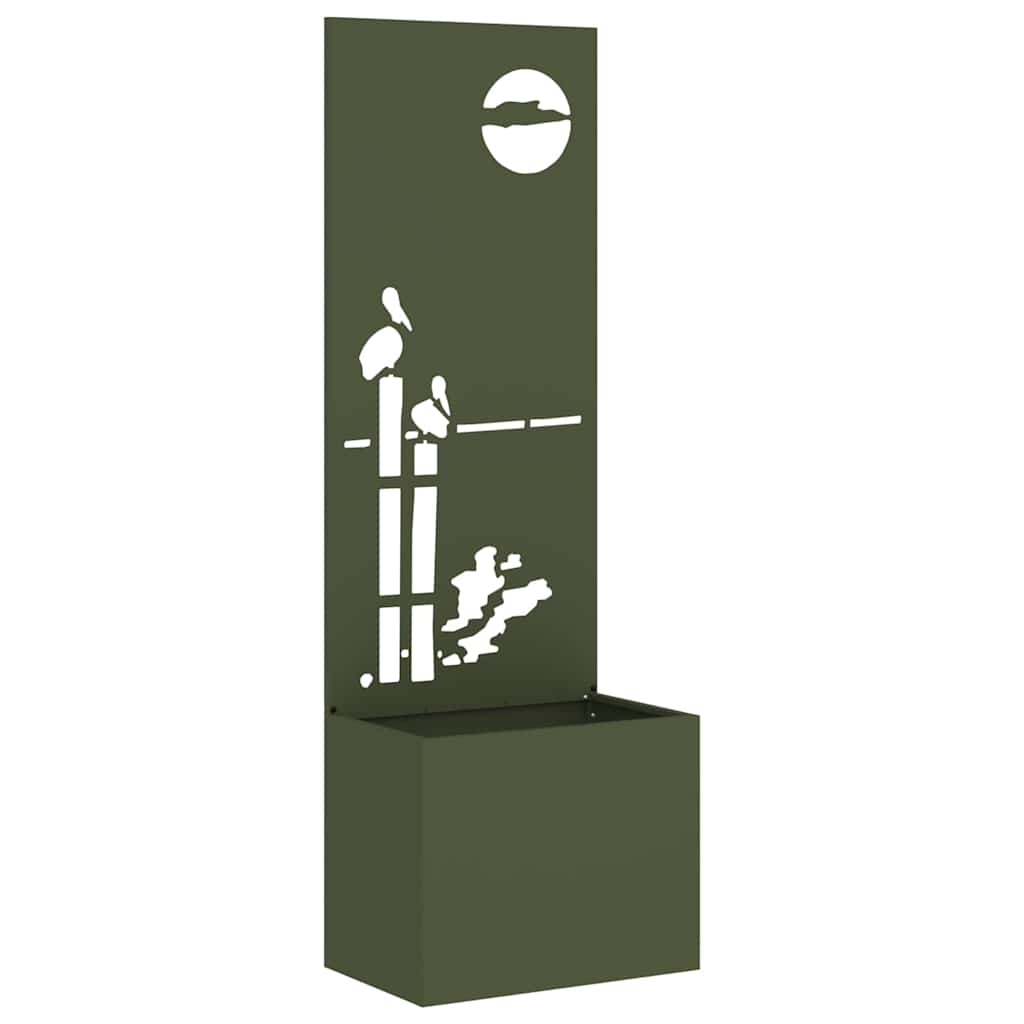 vidaXL Οθόνη Ιδιωτικότητας Κήπου Μαιανδρικό σχέδιο Λαδί 50 x 140 cm