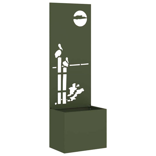 vidaXL Οθόνη Ιδιωτικότητας Κήπου Μαιανδρικό σχέδιο Λαδί 50 x 140 cm