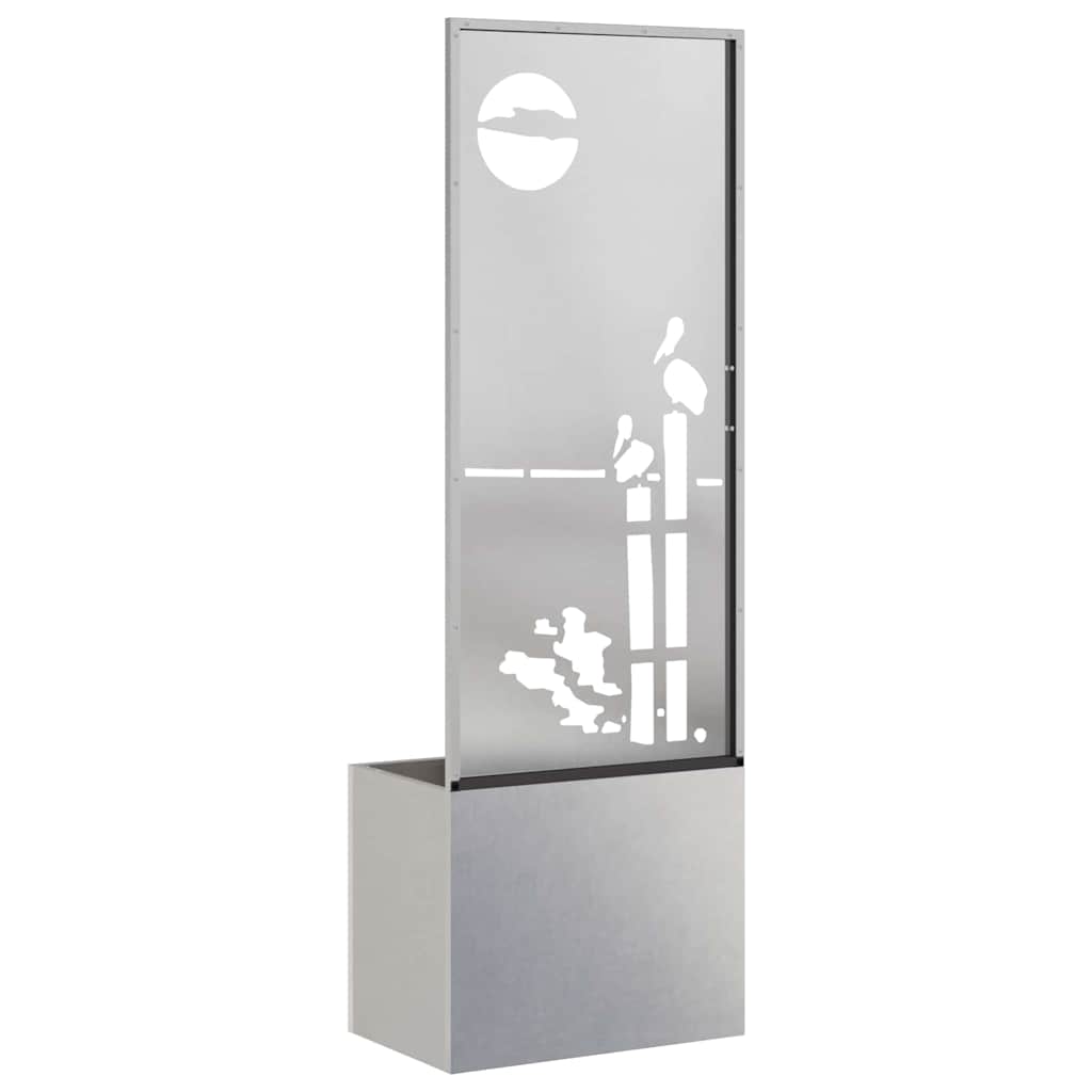 vidaXL Οθόνη Ιδιωτικότητας Κήπου Ασημί 50 x 140 cm Ανοξείδωτο ατσάλι