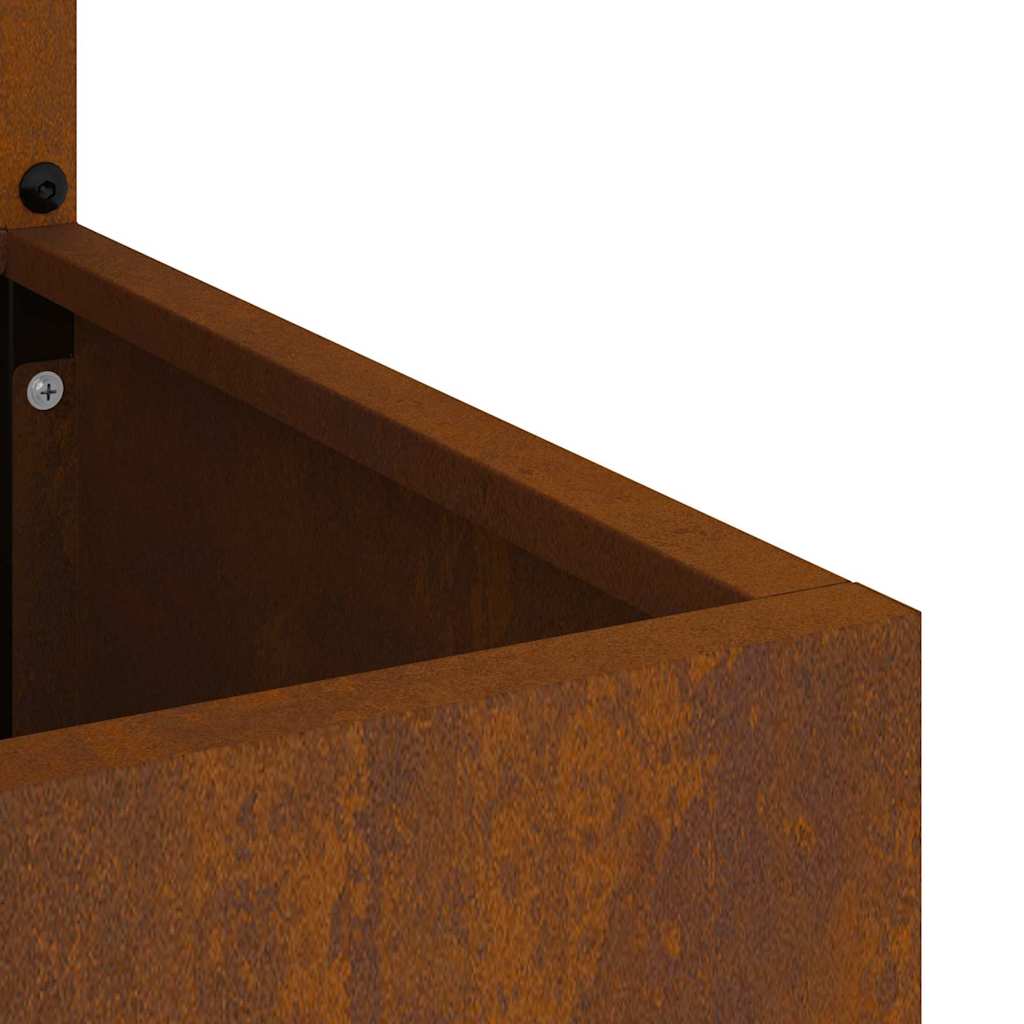 vidaXL Οθόνη Ιδιωτικότητας Κήπου Floral Σκ rusty 50 x 140 cm