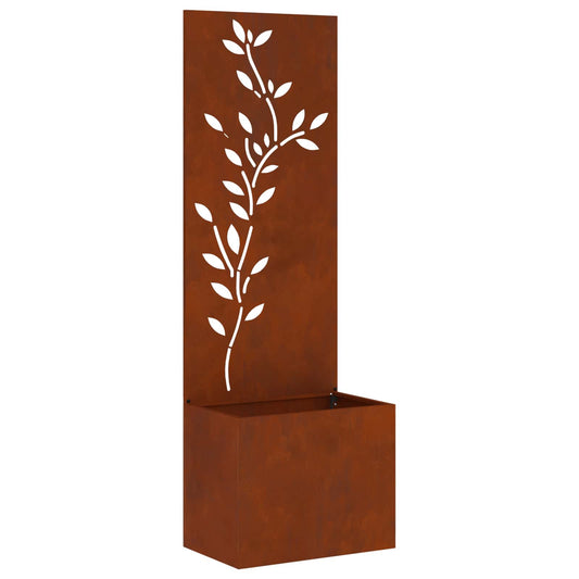 vidaXL Οθόνη Ιδιωτικότητας Κήπου Floral Σκ rusty 50 x 32 x 150 εκ