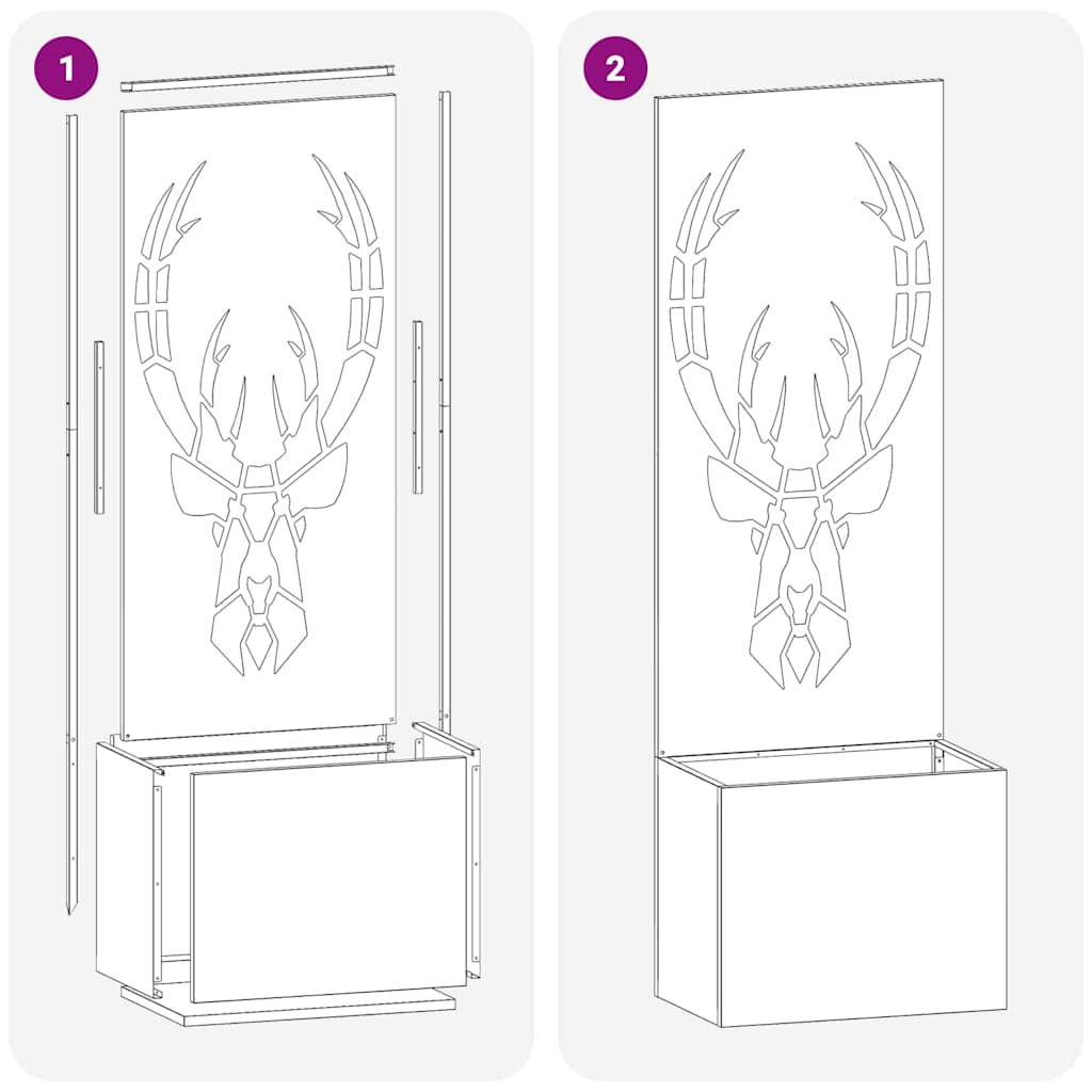 vidaXL Οθόνη Ιδιωτικότητας Κήπου Animal Print Μαύρο 50 x 140 cm