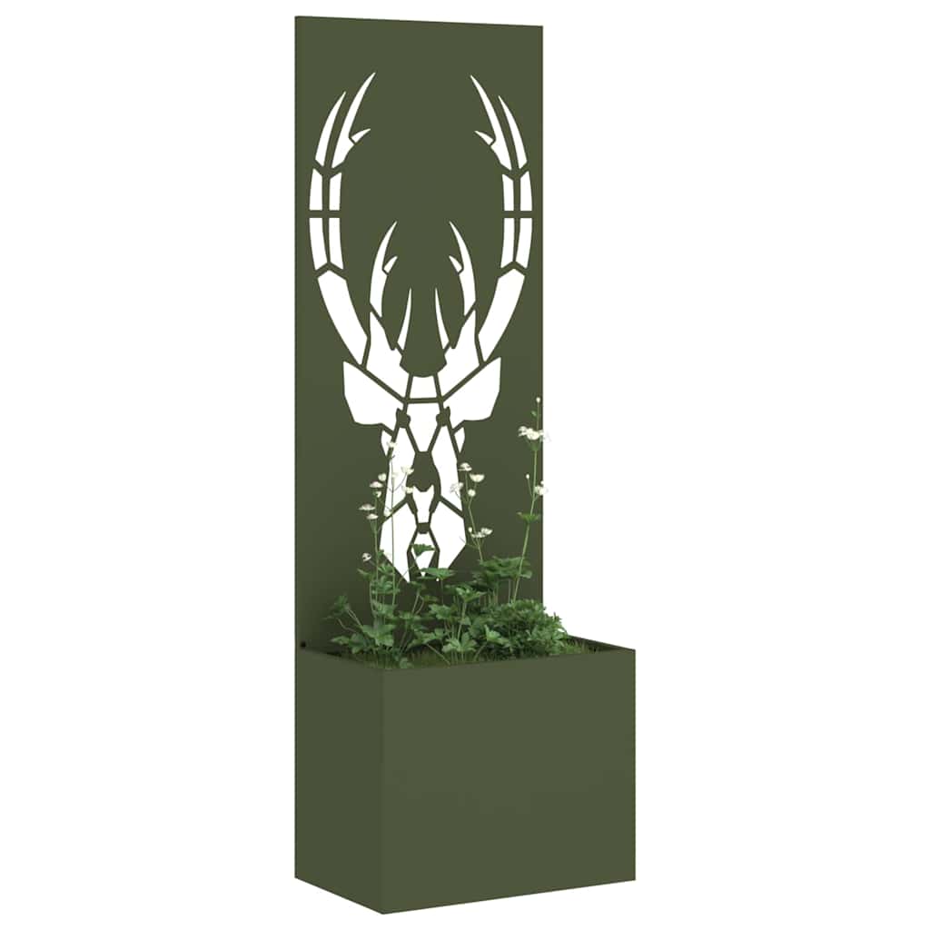 vidaXL Οθόνη Ιδιωτικότητας Κήπου Animal Print Λαδί 50 x 140 cm