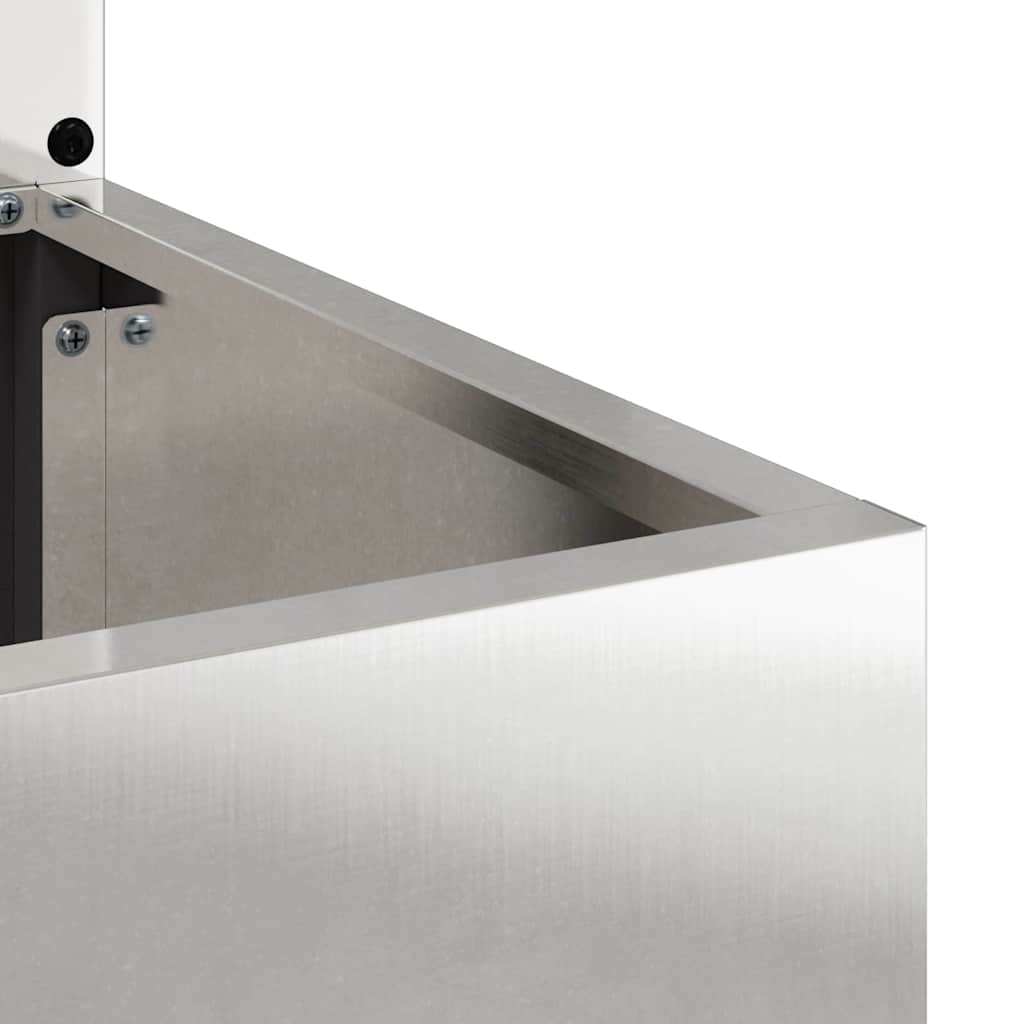 vidaXL Οθόνη Ιδιωτικότητας Κήπου Ασημί 50 x 140 cm Ανοξείδωτο ατσάλι