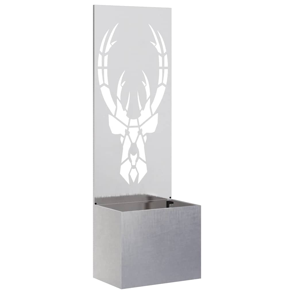 vidaXL Οθόνη Ιδιωτικότητας Κήπου Ασημί 50 x 140 cm Ανοξείδωτο ατσάλι