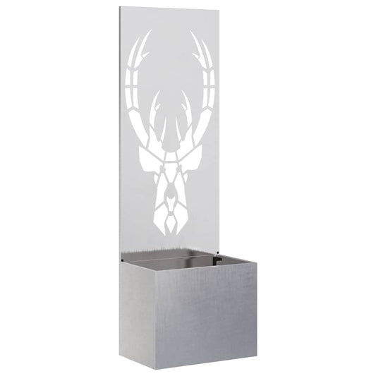 vidaXL Οθόνη Ιδιωτικότητας Κήπου Ασημί 50 x 140 cm Ανοξείδωτο ατσάλι