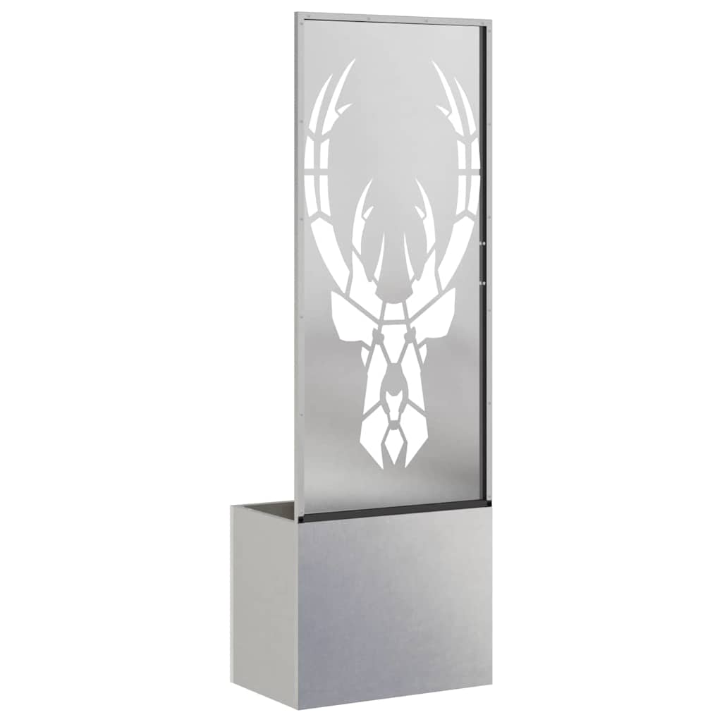 vidaXL Οθόνη Ιδιωτικότητας Κήπου Ασημί 50 x 140 cm Ανοξείδωτο ατσάλι